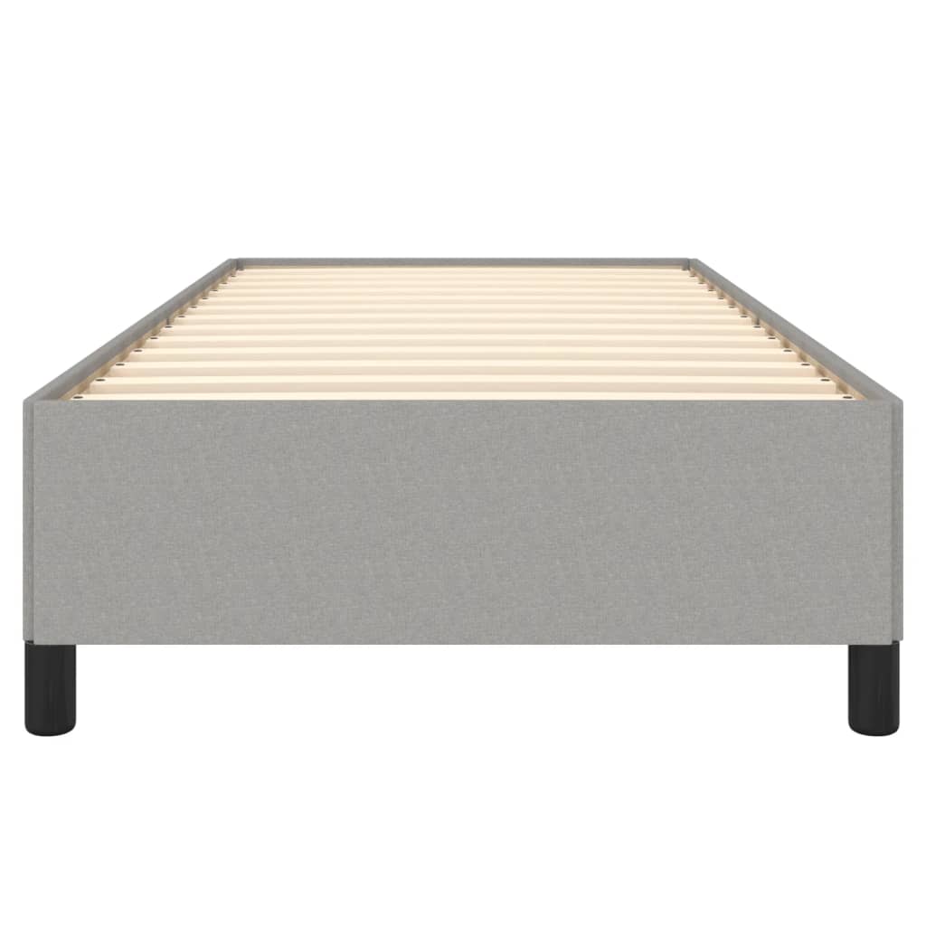 Light Grey Single Fabric Bed Frame 90x190 cm - No Mattress