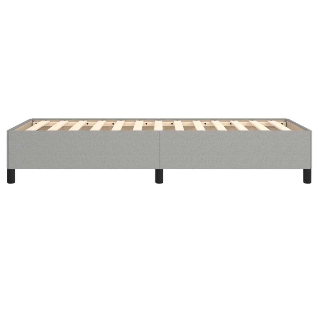 Light Grey Single Fabric Bed Frame 90x190 cm - No Mattress