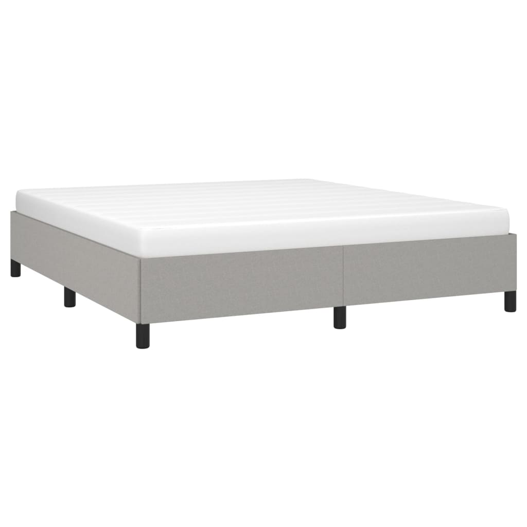 Light Grey Super King Fabric Bed Frame - No Mattress Included