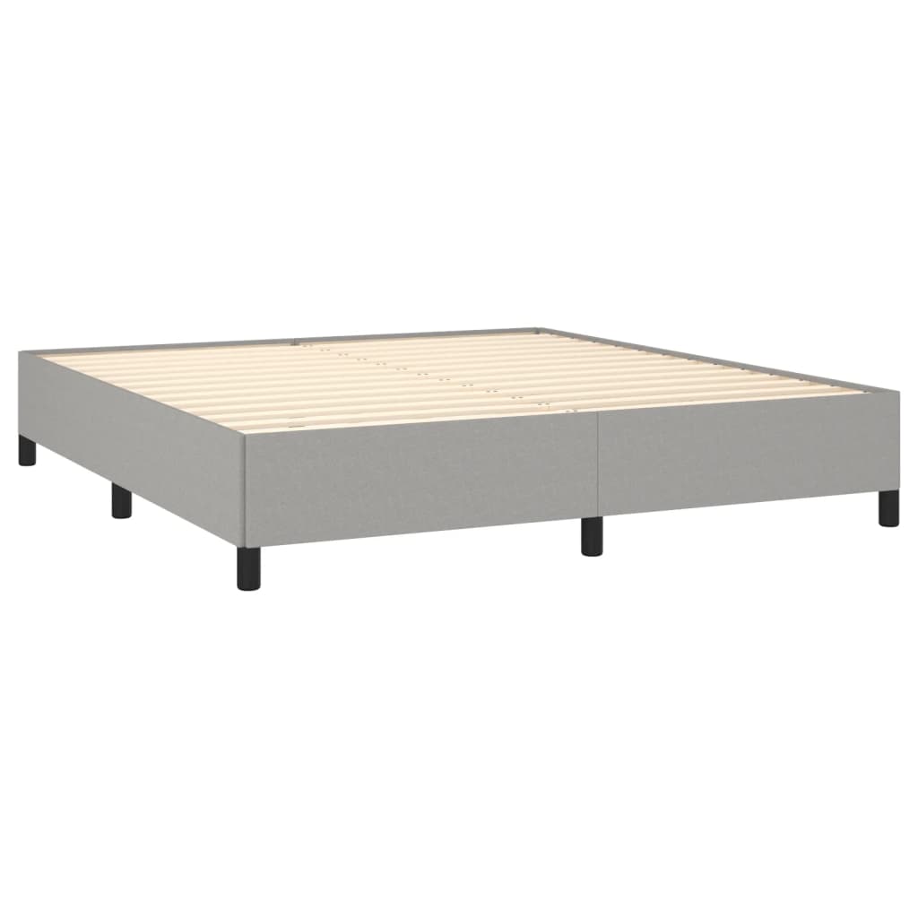 Light Grey Super King Fabric Bed Frame - No Mattress Included