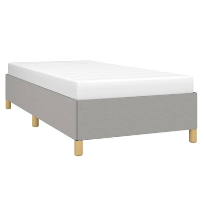Light Grey Fabric Bed Frame - 90x190 cm Single Size (No Mattress)