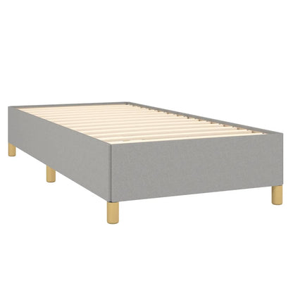 Light Grey Fabric Bed Frame - 90x190 cm Single Size (No Mattress)