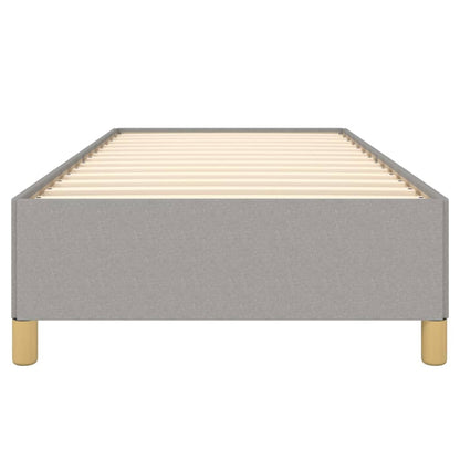 Light Grey Fabric Bed Frame - 90x190 cm Single Size (No Mattress)