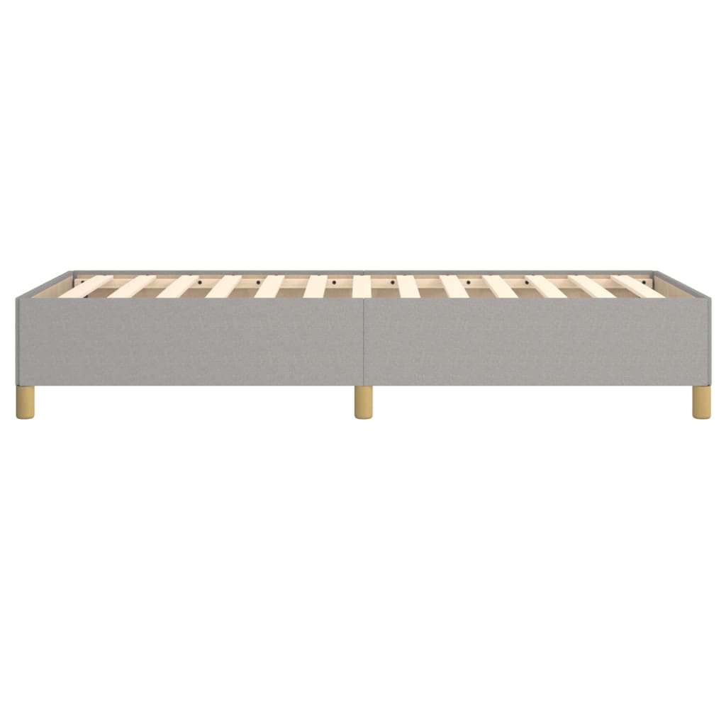 Light Grey Fabric Bed Frame - 90x190 cm Single Size (No Mattress)