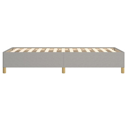 Light Grey Fabric Bed Frame - 90x190 cm Single Size (No Mattress)