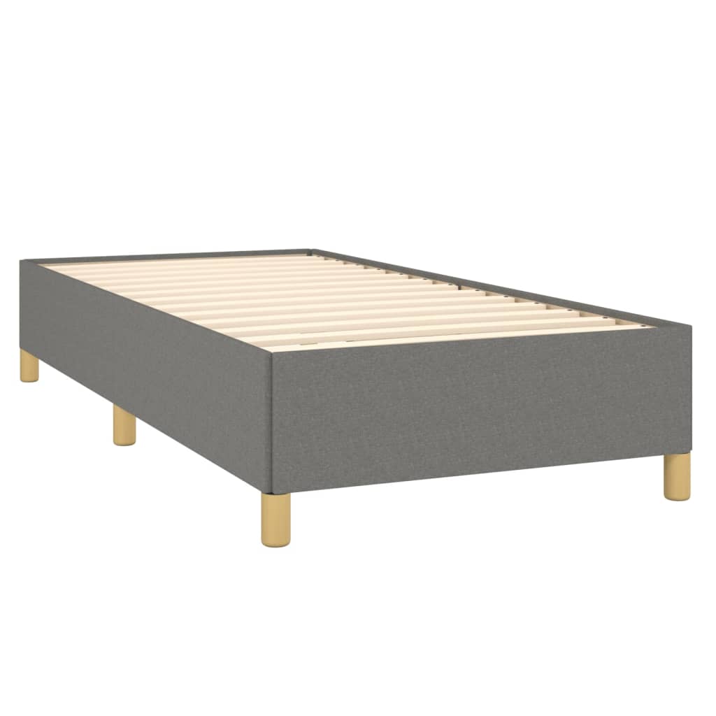 Dark Grey Fabric Single Bed Frame 90x190 cm - No Mattress Included