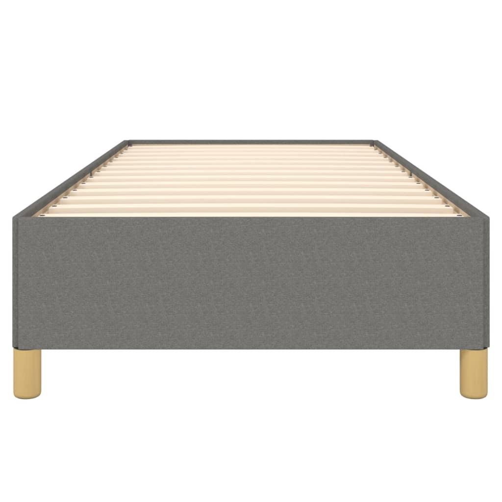 Dark Grey Fabric Single Bed Frame 90x190 cm - No Mattress Included
