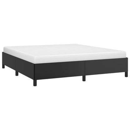 Black Super King Faux Leather Bed Frame - Mattress Not Included