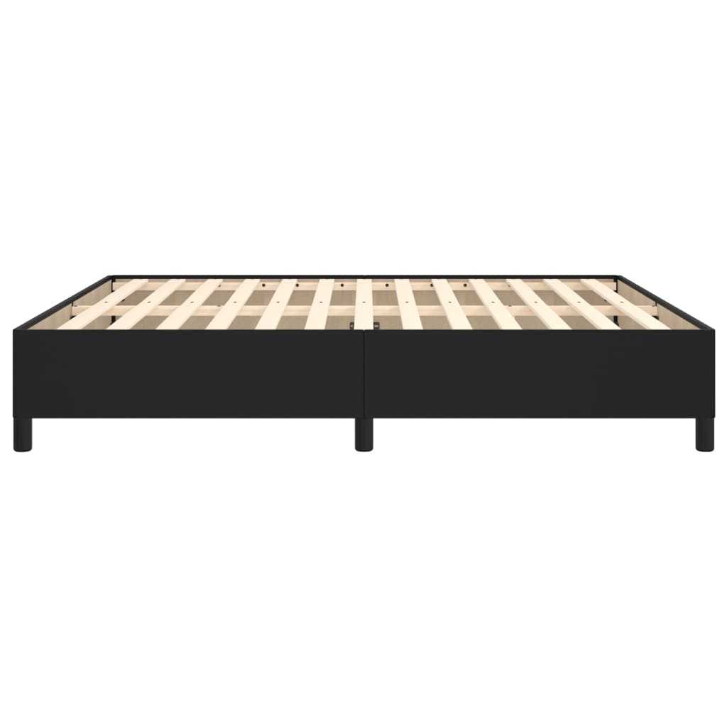 Black Super King Faux Leather Bed Frame - Mattress Not Included