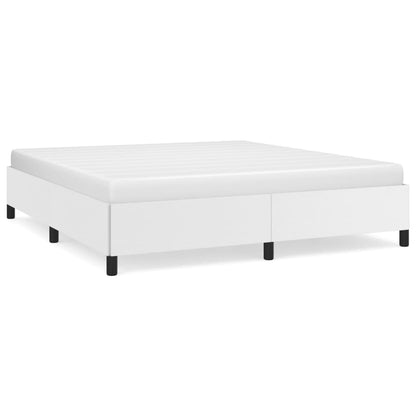 White Faux Leather Super King Bed Frame - No Mattress Included