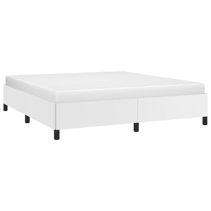 White Faux Leather Super King Bed Frame - No Mattress Included