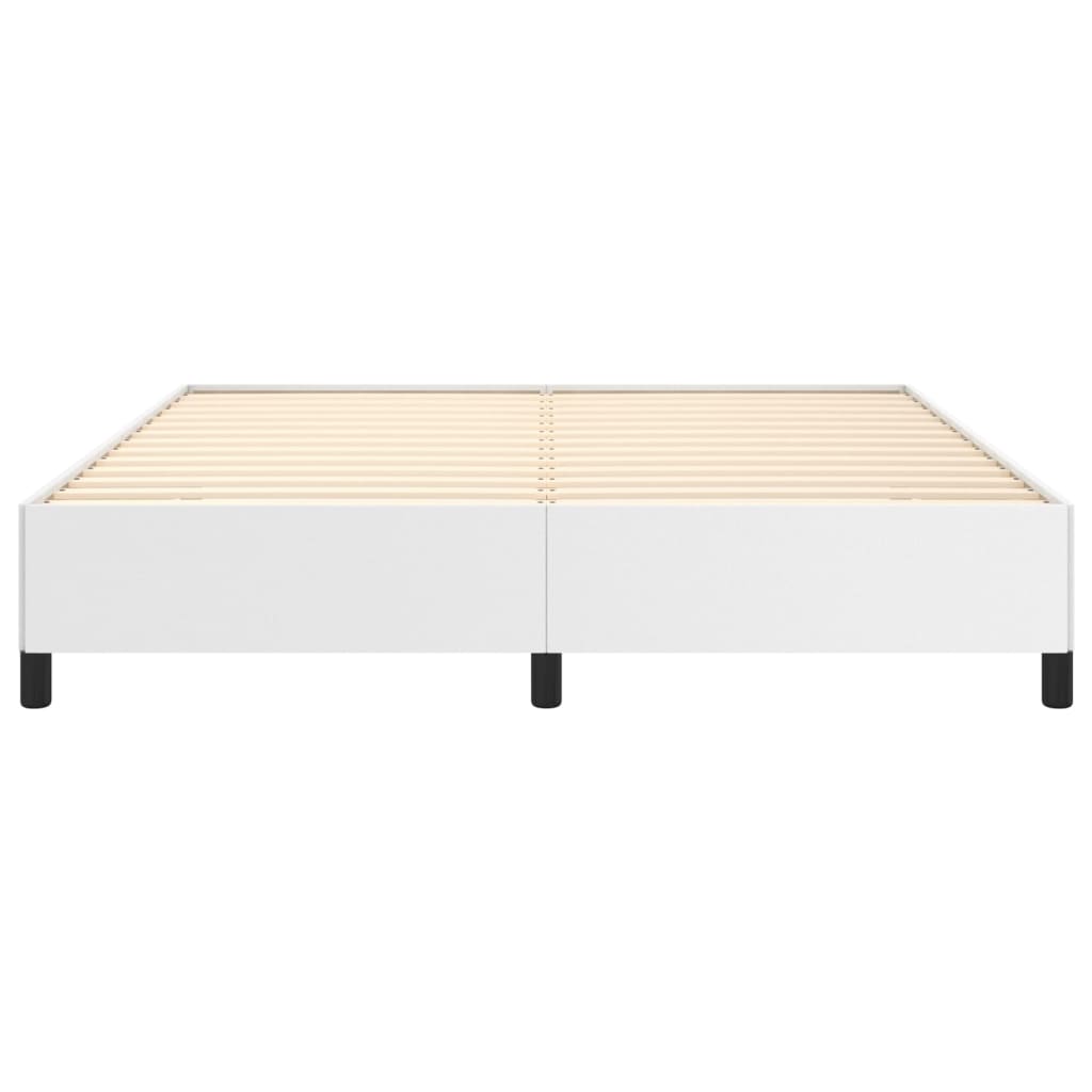 White Faux Leather Super King Bed Frame - No Mattress Included