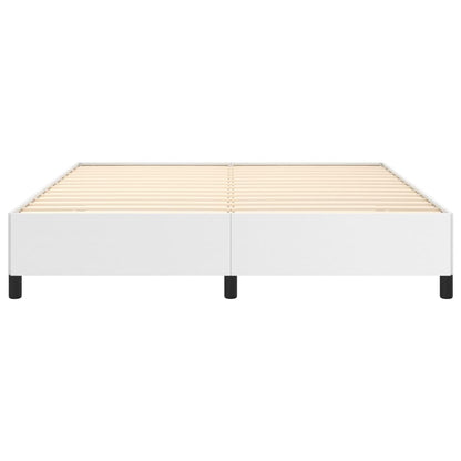 White Faux Leather Super King Bed Frame - No Mattress Included