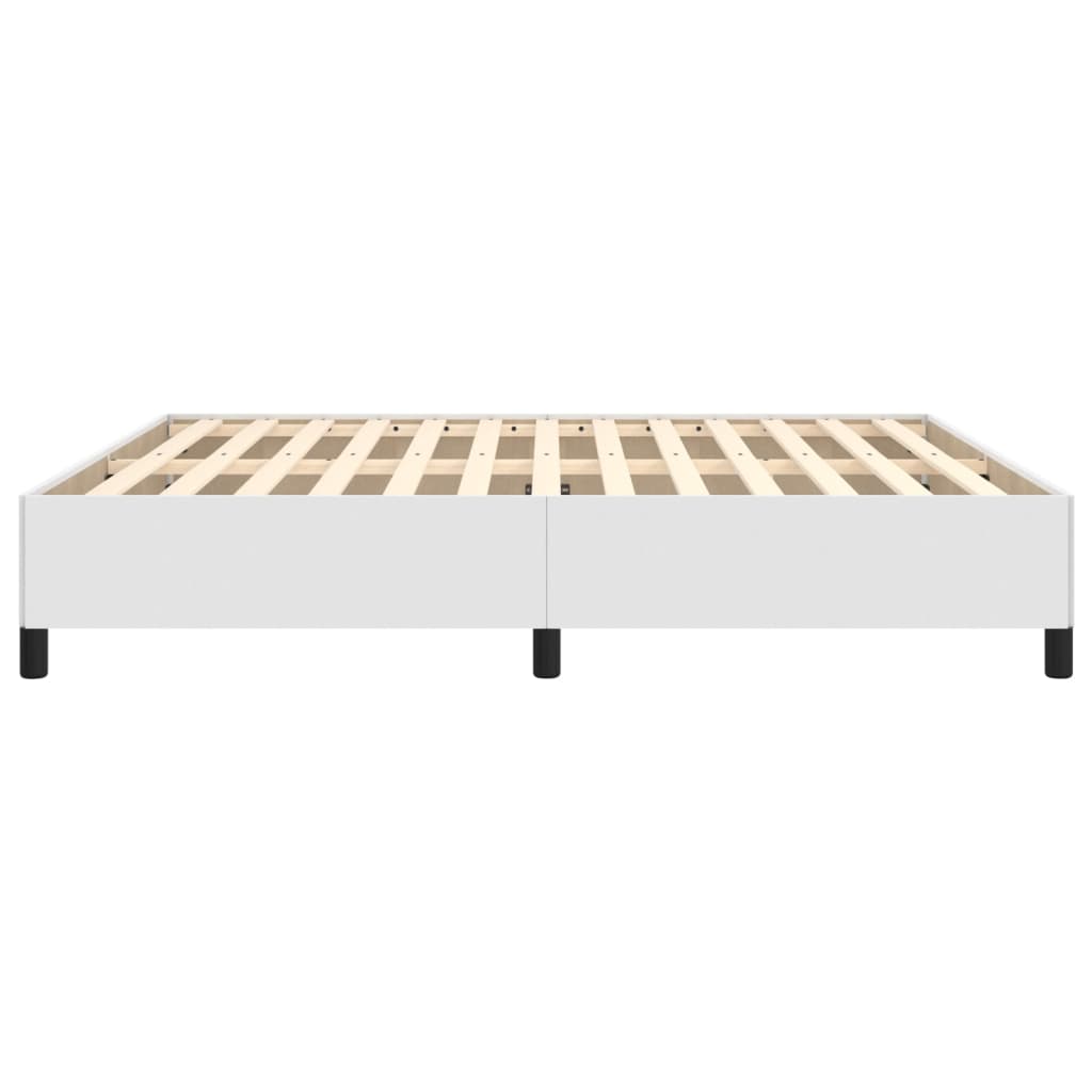 White Faux Leather Super King Bed Frame - No Mattress Included