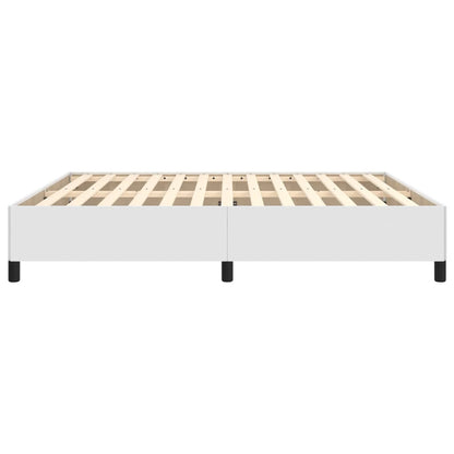 White Faux Leather Super King Bed Frame - No Mattress Included