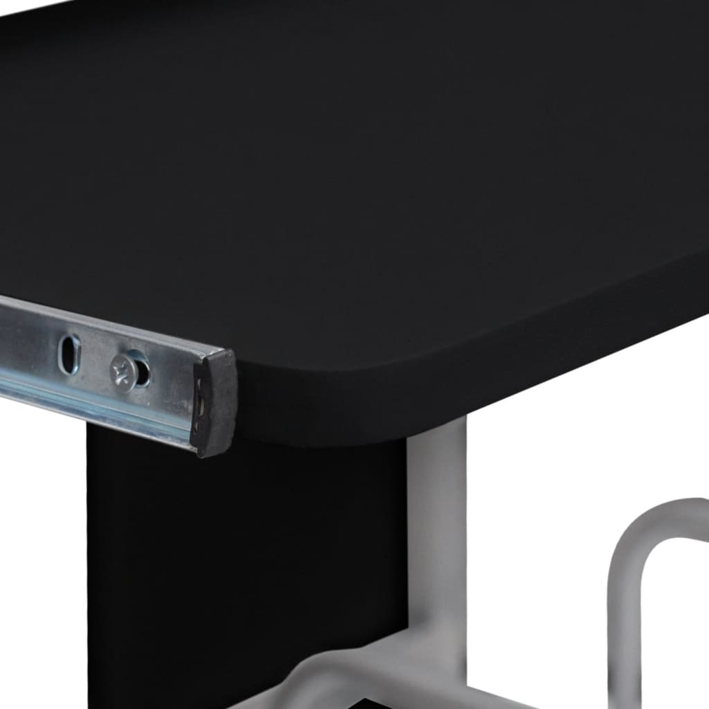 Sleek Black Engineered Wood Computer Desk - 110x52x88.5 cm