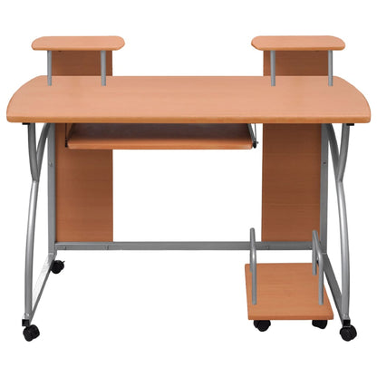 Brown Engineered Wood Computer Desk - 110x52x88.5 cm
