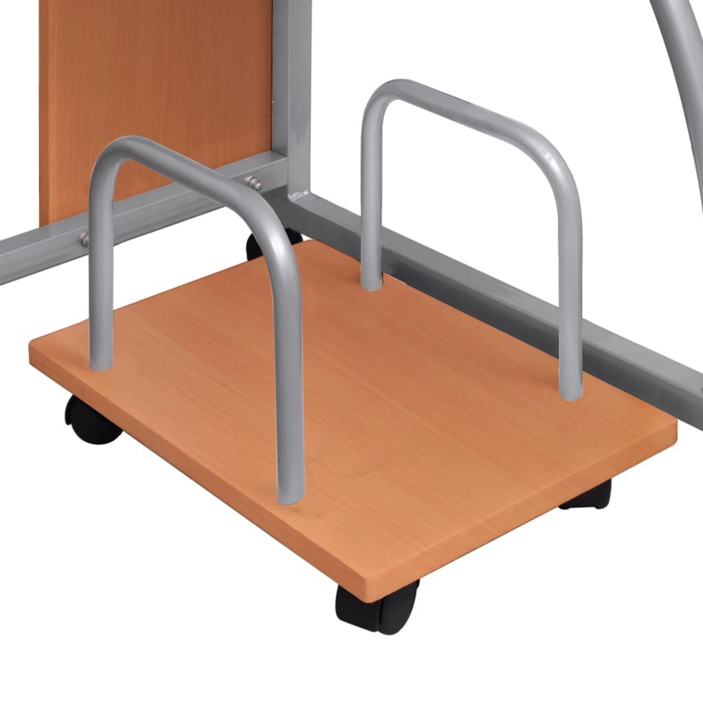 Brown Engineered Wood Computer Desk - 110x52x88.5 cm