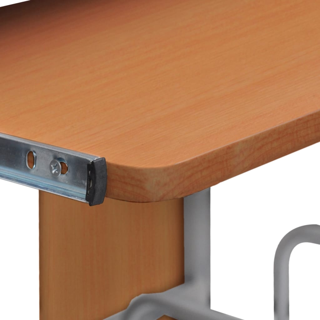 Brown Engineered Wood Computer Desk - 110x52x88.5 cm