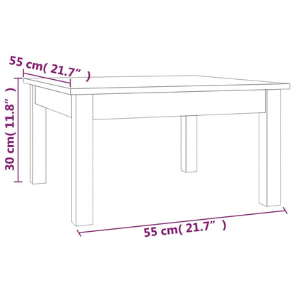 Coffee Table Grey 55x55x30 cm Solid Wood Pine