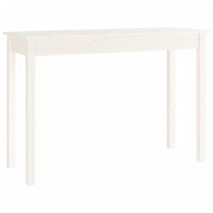 Solid Pine Wood Console Table in White - 110x40x75 cm