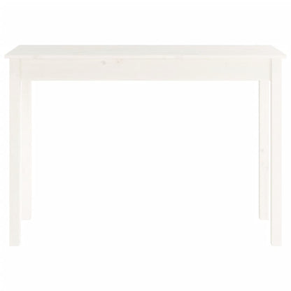 Solid Pine Wood Console Table in White - 110x40x75 cm