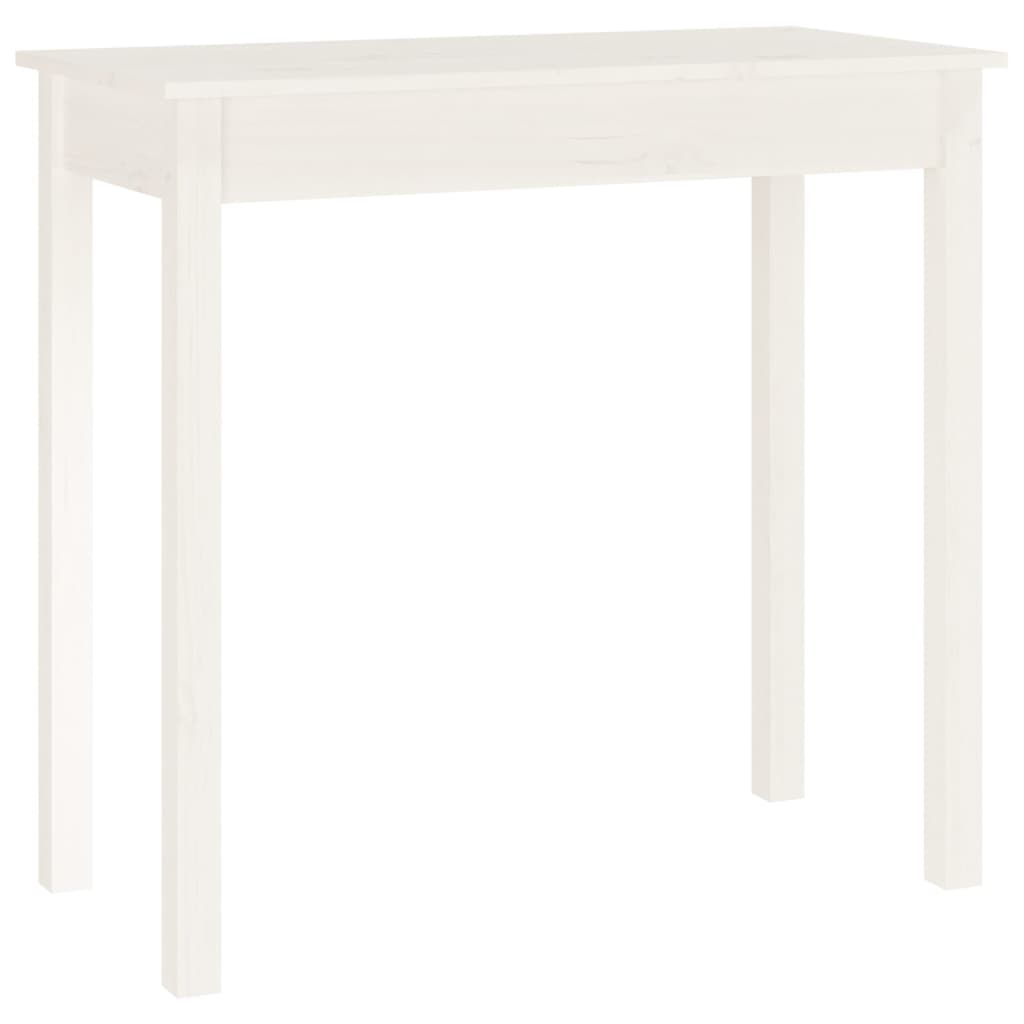 Solid Pine Console Table in White - 80x40x75 cm