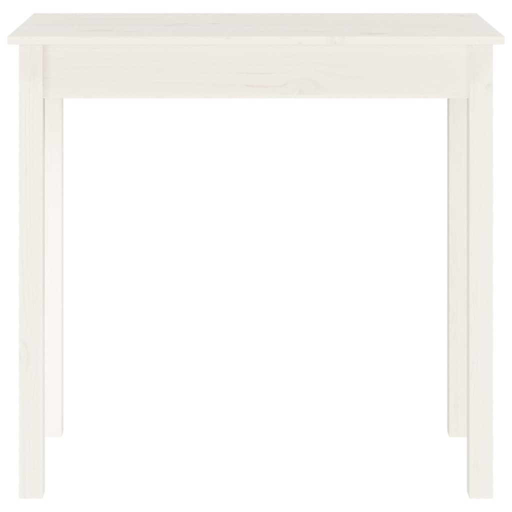 Solid Pine Console Table in White - 80x40x75 cm