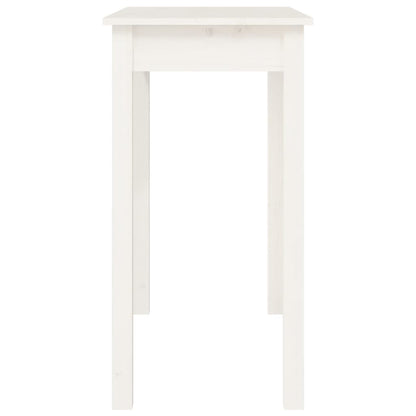 Solid Pine Console Table in White - 80x40x75 cm