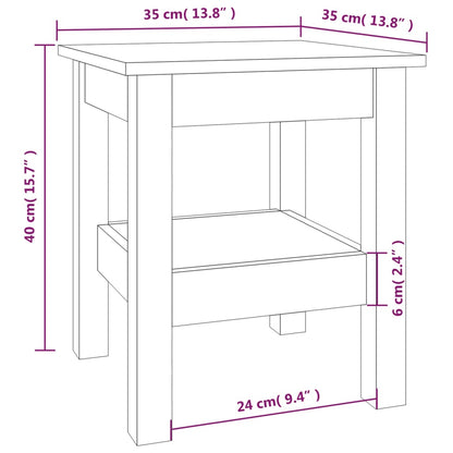 Coffee Table Honey Brown 35x35x40 cm Solid Wood Pine