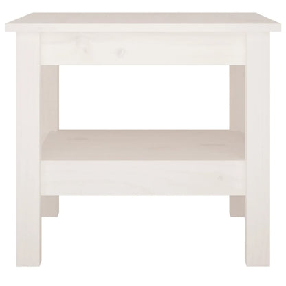 Coffee Table White 45x45x40 cm Solid Wood Pine
