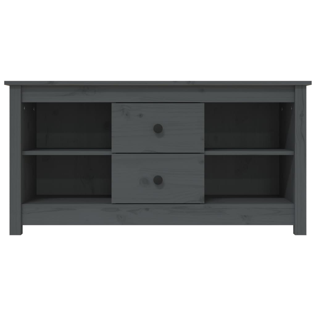 TV Cabinet Grey 103x36.5x52 cm Solid Wood Pine