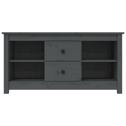 TV Cabinet Grey 103x36.5x52 cm Solid Wood Pine