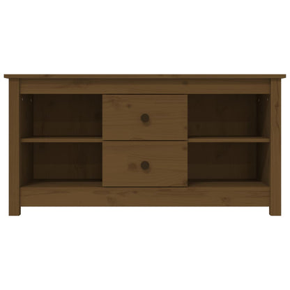 TV Cabinet Honey Brown 103x36.5x52 cm Solid Wood Pine