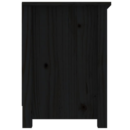 TV Cabinet Black 103x36,5x52 cm Solid Wood Pine