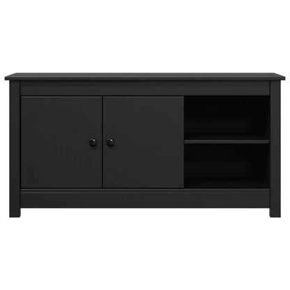 TV Cabinet Black 103x36.5x52 cm Solid Wood Pine
