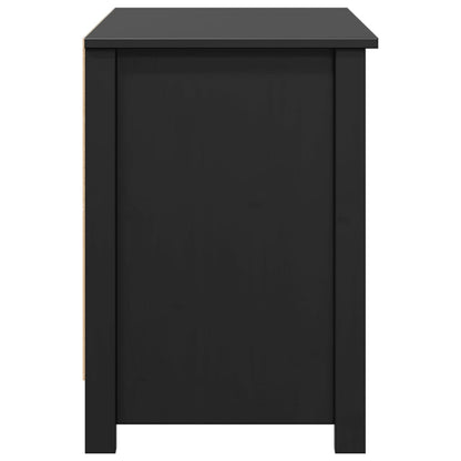 TV Cabinet Black 103x36.5x52 cm Solid Wood Pine