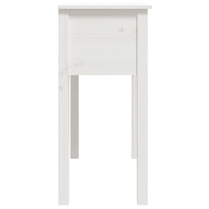 White Solid Pine Wood Console Table - 70x35x75 cm