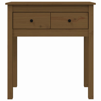 Solid Pine Wood Console Table in Honey Brown - 70x35x75 cm