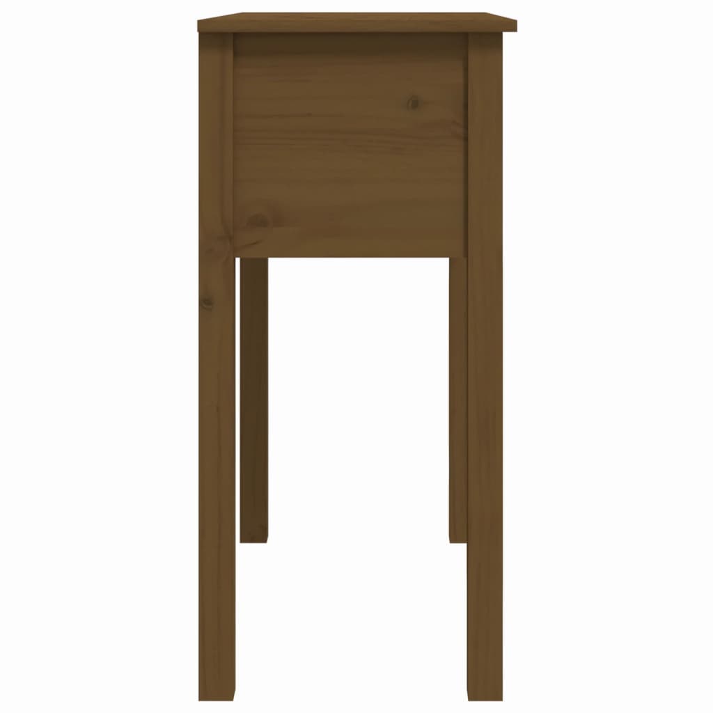 Solid Pine Wood Console Table in Honey Brown - 70x35x75 cm