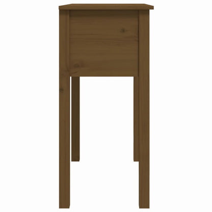 Solid Pine Wood Console Table in Honey Brown - 70x35x75 cm
