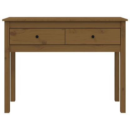 Console Table Honey Brown 100x35x75 cm Solid Wood Pine
