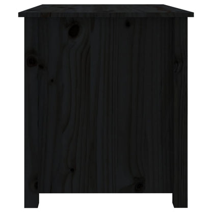 Coffee Table Black 71x49x55 cm Solid Wood Pine