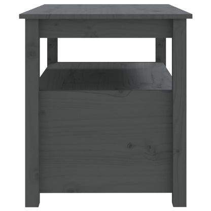 Coffee Table Grey 71x49x55 cm Solid Wood Pine