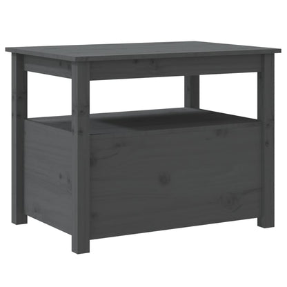Coffee Table Grey 71x49x55 cm Solid Wood Pine