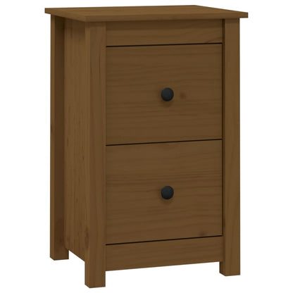 Solid Pine Bedside Cabinet - Honey Brown, 40x35x61.5 cm