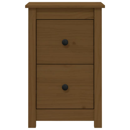 Solid Pine Bedside Cabinet - Honey Brown, 40x35x61.5 cm