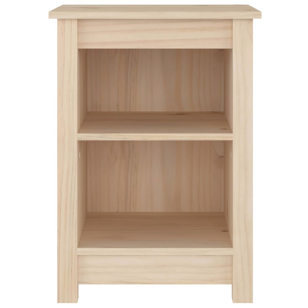 Solid Pine Bedside Cabinets 2pcs - 40x35x55cm Natural Wood Finish