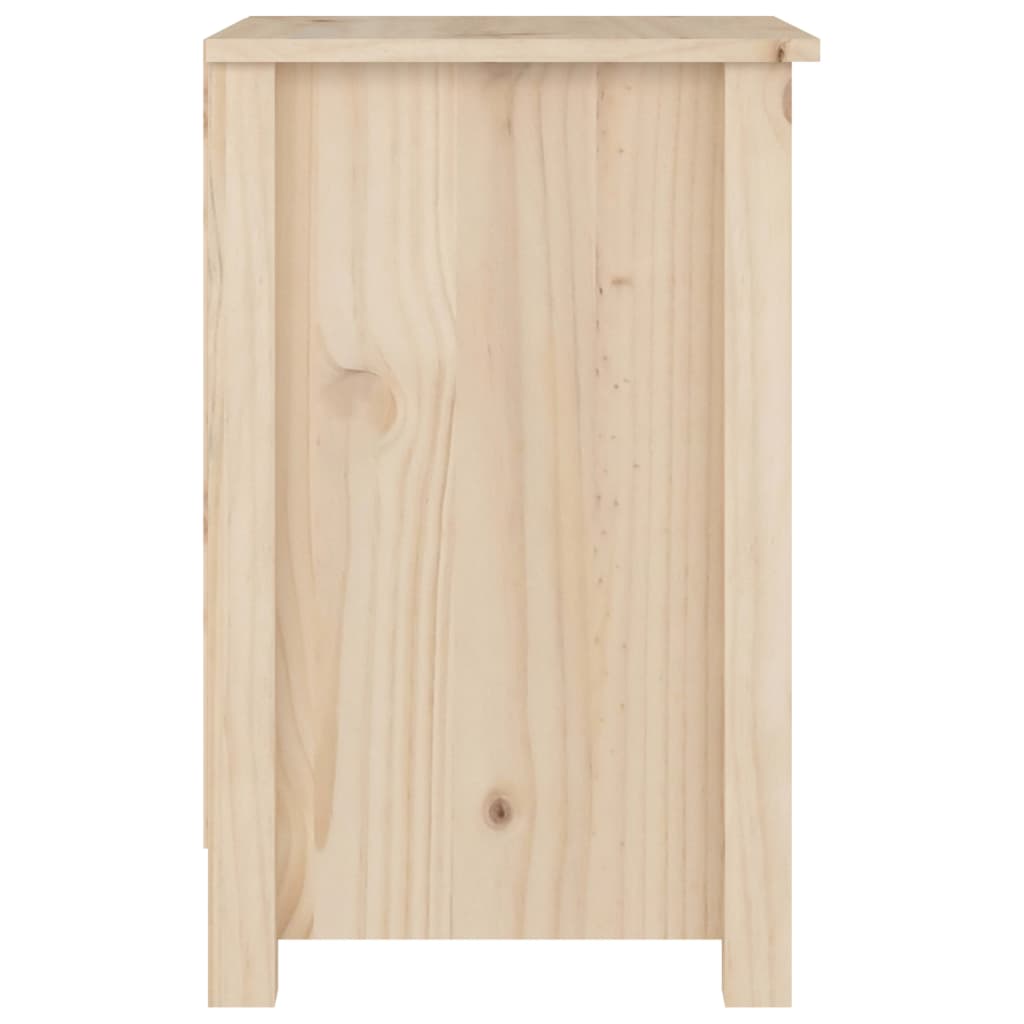 Solid Pine Bedside Cabinets 2pcs - 40x35x55cm Natural Wood Finish