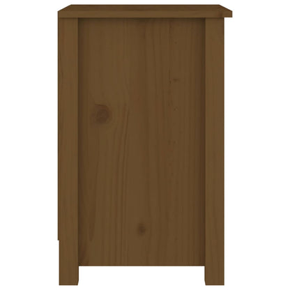Solid Pine Bedside Cabinet, Honey Brown 40x35x55 cm